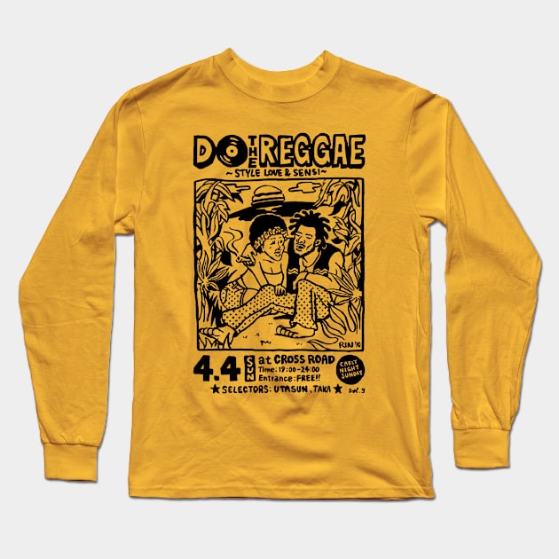 Do The Reggae - Yellow Version Long Sleeve T-Shirt by AbundanceSeed